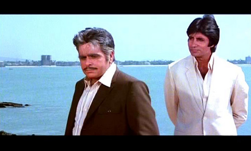 Dilip Kumar with Amitabh Bachchan in SHAKTI
