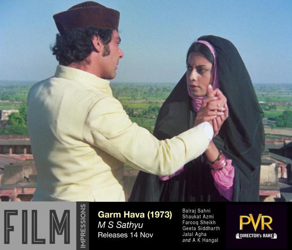 http://t.co/Gt9tuokR70 | @GarmHava at @_PVRCinemas: Catch M S Sathyu's 1973 classic  Pic: Jalal Agha with Geeta Kak http://t.co/ZQNVyZzzUz
