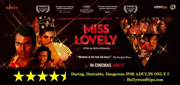 Daring. Desirable. Dangerous! #MissLovely is hitting more than 400 screens tommorrow. Excited? http://t.co/TpO3dnEgye