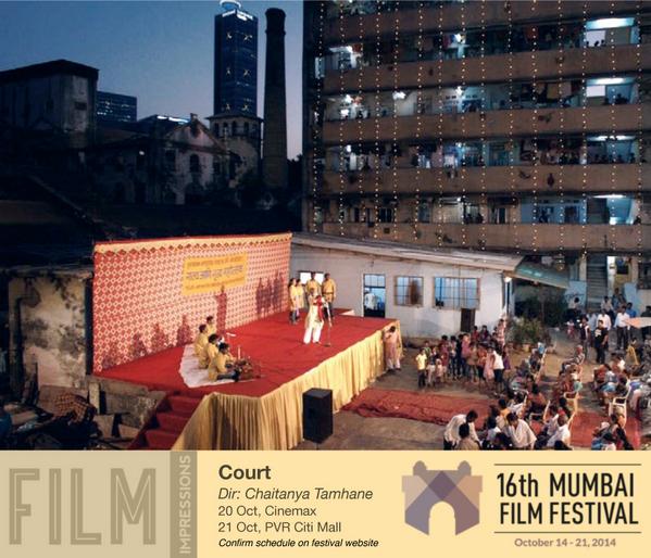 .@la_Biennale winner Chaitanya Tamhane's #Court features great camera-work by @mrinaldesai5. Catch it at #MAMI2014 http://t.co/1BxbM0Ke3o